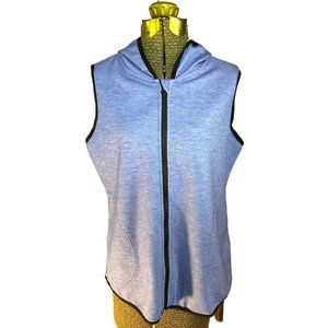 Zelos Jacket Womens Large Blue Sleeveless Vest Hoodie Zip
